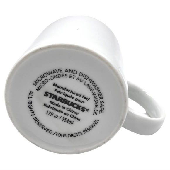 NEW - Starbucks Coffee Mug Classic White Green Siren Mermaid Logo 12oz 2014 - Picture 4 of 9